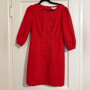 Gorgeous Boden dress in orange/red